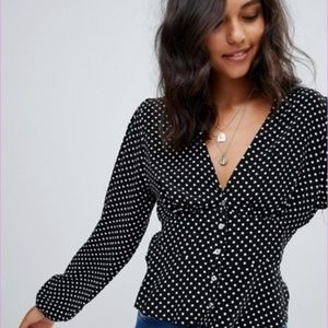 Free People Love Street Polka Dot Top